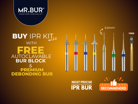 Best Mr Bur IPR bur use for interproximal reduction on invisalign and aligner.