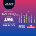 MR.BUR Interproximal Reduction Dental Bur. Available in 0.2mm, 0.3mm, 0.4mm, 0.45mm, and 0.5mm for maximize precision and efficacy in interdental space adjustment and enamel reduction 