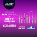 MR.BUR Interproximal Reduction Dental Bur. Available in 0.2mm, 0.3mm, 0.4mm, 0.45mm, and 0.5mm for maximize precision and efficacy in interdental space adjustment and enamel reduction 