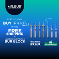 MR.BUR Interproximal Reduction Dental Bur. Available in 0.2mm, 0.3mm, 0.4mm, 0.45mm, and 0.5mm for maximize precision and efficacy in interdental space adjustment and enamel reduction 