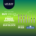 MR.BUR Interproximal Reduction Dental Bur. Available in 0.2mm, 0.3mm, 0.4mm, 0.45mm, and 0.5mm for maximize precision and efficacy in interdental space adjustment and enamel reduction 
