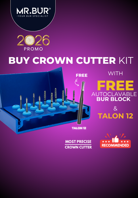 Crown Cutter Kit that provides the features of removing debris and rapid cutting speed with optimal heat dissipation.