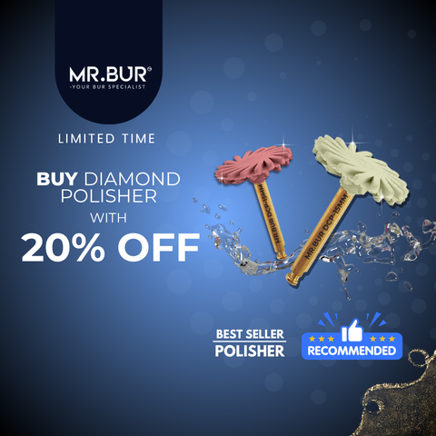 Best Mr. Bur diamond composite polishers use for polishing composite material to high shine.