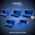 Mr. Bur Flow360 dental workflow with five essential steps of general dentistry.