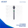 This the Occlusal Surface Reduction Double Cone Coarse FG Diamond Bur sold by Mr Bur the best international dental diamond bur supplier
