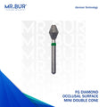 This is the Occlusal Surface Reduction Mini Double Cone Coarse FG Diamond Bur sold by Mr Bur the best international dental diamond bur supplier