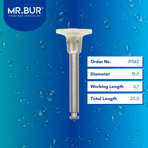 Mr. Bur Bracket Adhesive Removal Bur RA, J9362, used for safe removal of orthodontic adhesive and enamel cleanup after bracket debonding procedures.