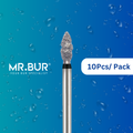 This is the Cool Twister Line Super Coarse Flame FG Diamond Bur sold by Mr. Bur the best international supplier of dental burs.