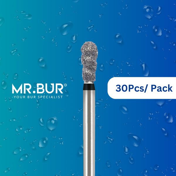H-298-016Sxc Spiral Diamond Burs – 10-Pack, Triple Action For Crown & Bridge Prep