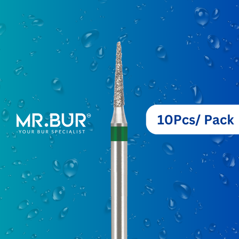 This is the Pointed Cone Coarse FG Diamond Bur sold by Mr Bur the best international dental diamond bur supplier.