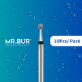 This is the Round Ball Spiral Cool Cut Super Coarse FG Standard Diamond Bur sold by Mr. Bur the best international dental bur supplier.