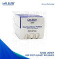 This shows the One Step Glossy Polisher dental bur box sold by mr Bur the best international dental bur box supplier