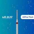 This is the Fine Grit Pre-Polishing Straight Round End FG Diamond Bur sold by Mr. Bur the best international supplier of dental diamond bur.