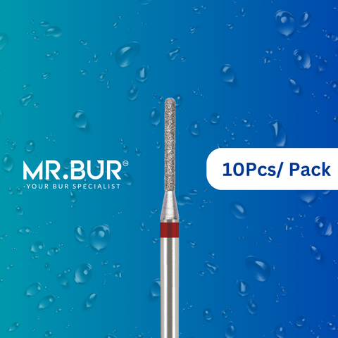 This is the Fine Grit Pre-Polishing Straight Round End FG Diamond Bur sold by Mr. Bur the best international supplier of dental diamond bur.