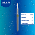 Mr. Bur 48BSF Super Fine Finishing Flame Diamond Bur FG are tools used in multiple dental procedures. Their flame-shaped heads are ideal for effective cavity preparation, veneer preparation, chamfer margin bur, and crown & bridge technique.