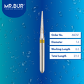 Mr. Bur Super Fine Finishing Pointed Cone Diamond Bur 5pcs FG 66DSF, 1.6mm, ensures precise detailing, ultra-smooth surface finishing, and enhanced polishing for superior restorative outcomes.