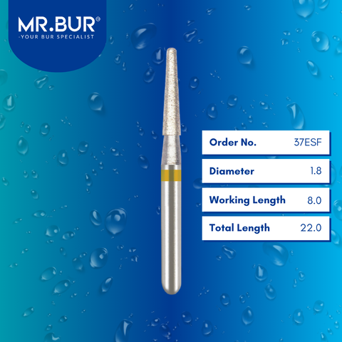 Diamond Bur FG Extra Fine 852 Finishing Taper Round End 30pcs/pack