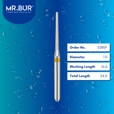 Diamond Bur FG Extra Fine 852 Finishing Taper Round End 30pcs/pack
