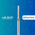 Mr. Bur Cylinder Round Super Fine Diamond Bur FG for smooth contouring and precision enamel reduction in restorative dentistry.