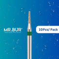 Mr. Bur Taper Flat End Coarse Diamond Bur FG provides aggressive cutting efficiency, ideal for crown preparation and rapid tooth reduction in restorative procedures.