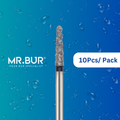 The #1 Best Taper Round End Spiral Cool Cut Super Coarse FG Short Diamond Bur. Mr Bur offers the best online dental burs and is a Better Choice than Meisinger, Mani, Shofu, Eagle Dental, Trihawk, Suitable for Dental Cases.