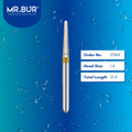 Mr. Bur 37BSF Super Fine Finishing Taper Round End Diamond Bur FG are tools used in multiple dental procedures. Their taper round end heads are ideal for effective prophylaxis, use on fillings, crown preparation, cavity preparation, and chamfer margin bur.