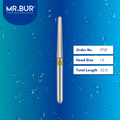 Mr. Bur 97SF Super Fine Finishing Taper Round End Diamond Bur FG are tools used in multiple dental procedures. Their taper round end heads are ideal for effective prophylaxis, use on fillings, crown preparation, cavity preparation, and chamfer margin bur.