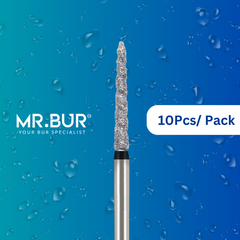 This is the Cool Twister Line Super Coarse Taper Torpedo FG Diamond Bur sold by Mr. Bur the Best international dental bur supplier.