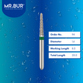 Mr. Bur Taper Torpedo Coarse Diamond Bur FG 94, 1.6mm, ensures precise tooth reduction, efficient contouring, and optimal cutting performance for restorative procedures.