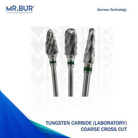 Tungsten Carbide Coarse Cross Cut Laboratory bur