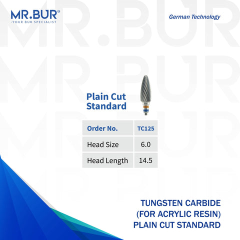 Plain Cut Standard Tungsten Carbide Bur For Acrylic Resin