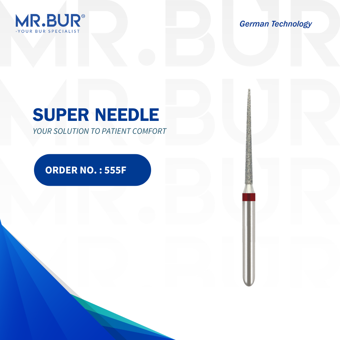SKYSEA Dental Diamond Burs – 5-Pack, FG Needle Taper Fine Grit, High Speed
