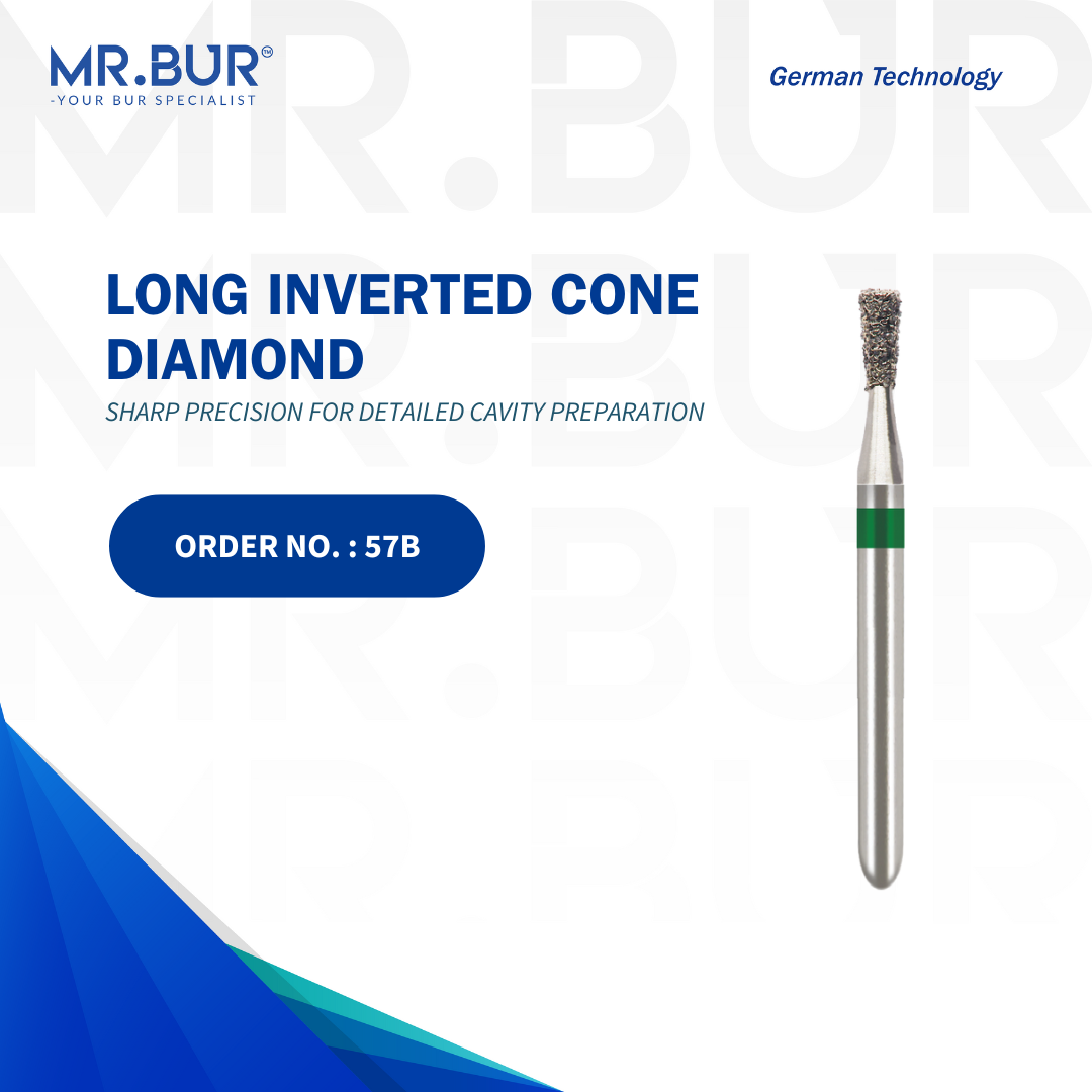 Sharp Long Cone The Best Long Inverted Cone Coarse Diamond Bur FG 30pcs | MR. BUR – Mr Bur