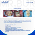 This is an image that describes the features of the Gingivectomy Kit dental bur heads that are sold by mr Bur worldwide