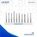 This is an image that shows the dental bur heads that are available in the Gingivectomy Kit that are sold by mr Bur worldwide